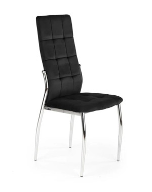 Krzesło tapicerowane K416 VELVET czarne