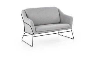 Sofa SOFT 2 XL jasnoszara/czarna