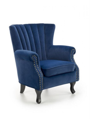 Fotel do salonu TITAN VELVET granatowy