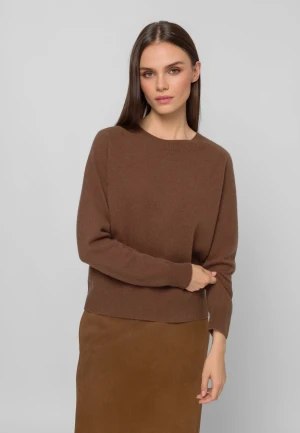 Brązowy sweter z kaszmirem