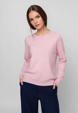 Różowy sweter z kaszmirem