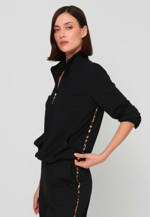 Rozpinana bluza z panterkowym lampasem