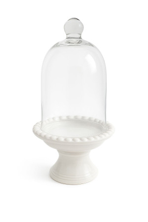 Patera ceramiczna z kloszem 23x23x34cm