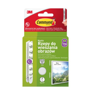 Rzepy Command do wieszania obrazów wąskie 4sztuki