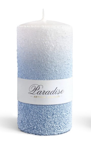 Świeca PARADISE walec duży 8x8x17,5cmparafinowa niebieska
