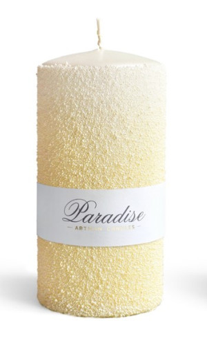 Świeca PARADISE walec duży 8x8x17,5cmparafinowa żółta