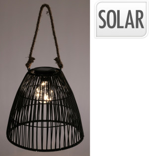 Latarenka solarna z polipropylenu i metalu 24x24x23 cm
