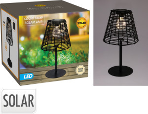 Lampa solarna abażur z polipropylenu i metalu 20x20x33 cm