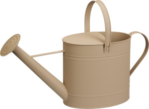 Duża konewka ogrodowa z ocynkowanego metalu 59 cm 7,5 L brązowa