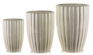 HEVRA Komplet 3 osłonek ceramicznych 46x46x68cm 38x38x58cm 29x29x44cm