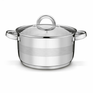 Garnek ROGER 24cm szklana pokrywa indukcja