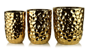 NEVA GOLD Komplet 3 osłonek ceramicznych 39x39x46cm 31,5x31,5x42,5cm 25,5x25,5x39cm