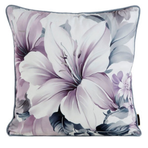 Poszewka VELVET 45x45cm fioletowo-kremowa