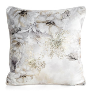 Poszewka LUIZA 45x45cm srebrna+szara