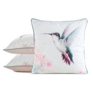 Poszewka VELVET 45x45cm kremowo-pudrowa