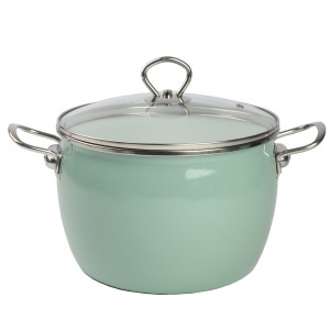 Garnek 20cm 4,0L emaliowany zielony MARYNA