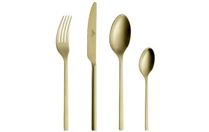 MODERN CHAMPAGNE Komplet 24szt sztućcóww pudełku GOLD MAT