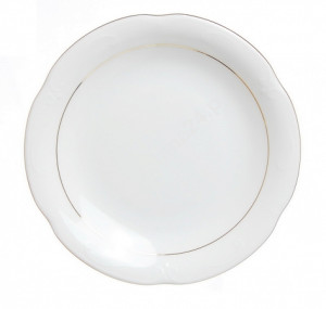 KAMELIA ZŁOTY PASEK Talerz płytki 19cm B014