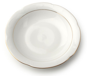 KAMELIA ZŁOTY PASEK Salaterka okrągła 26cm B014