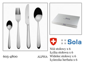 ALPHA ALL MIRROR Komplet 24szt sztućce 3,5mm