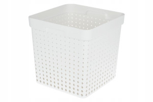 SEOUL BASKET Koszyk kwadratowy 29,6x29,6xh29,6cm biały
