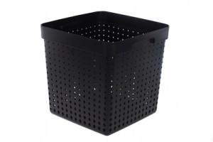 SEOUL BASKET Koszyk kwadratowy 29,6x29,6xh29,6cm czarny