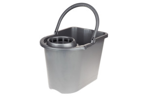 MOP wiadro + wyciskacz prostokątny 15L 27x25x27cm srebrny