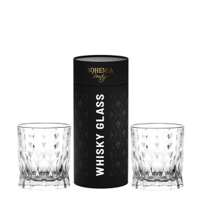 BOHEMIA PRESTIGE CONTE Komplet 2 szklanek whisky tuba