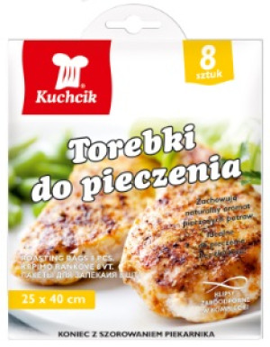 KUCHCIK Torebki do pieczenia 8sztuk25x40cm