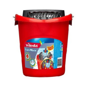 VILEDA Super wiadro 10L Okrągłe czerwone z wyciskaczem