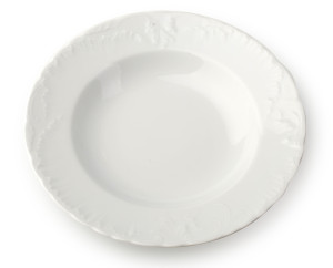 ROCOCO Biały Talerz głęboki 22,5cm 0001