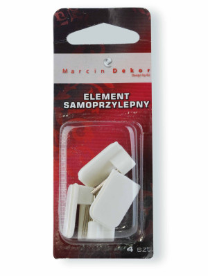 Element samoprzylepny biały(4szt)