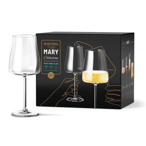 BOHEMIA PRESTIGE MARY Komplet 6kieliszków 400ml wino białe