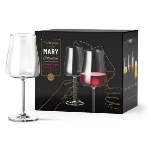 BOHEMIA PRESTIGE MARY Komplet 6kieliszków 600ml wino czerwone