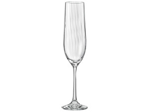 BOHEMIA WATERFALL Komplet 6 kieliszków 190ml szampan