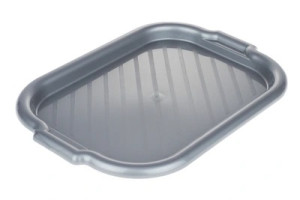 Taca prostokątna 39,5x26x2,5cm srebrna