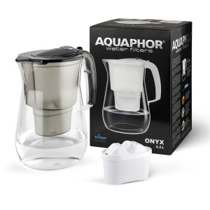 AQUAPHOR Dzbanek ONYX 4,2L z licznikiem+ wkład MAXFOR PLUS,czarny