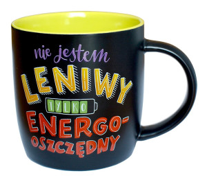 Kubek Tablicowy NIE JESTEM LENIWY TB-001