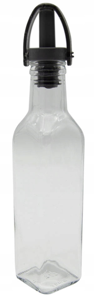 Karafka szklana 250ml kwadratowa gładka