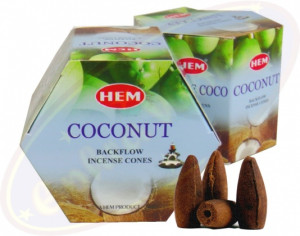 Kadzidełka zapachowe stożkowe BACKFLOWCOCONUT 40sztuk