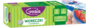 GOSIA Komplet 10szt woreczki z suwakiem3L