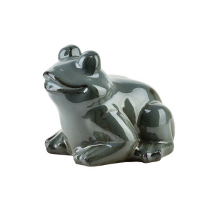 MAVE BLUE Figura żaba ceramiczna 16x15,5x13 cm