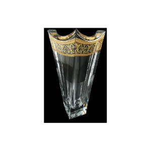 BOHEMIA GOLD QUADRON Wazon 30,5cm