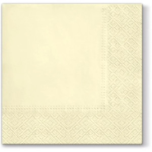 Serwetki UNICOLOR kremowa 33x33 20szt