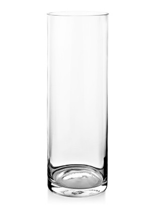 Wazon szklany cylinder gruby 12x12x40cm