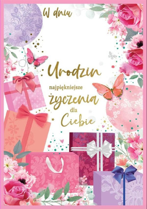 Karnet Urodziny (wymienne cyfry,damskie)DK-1224
