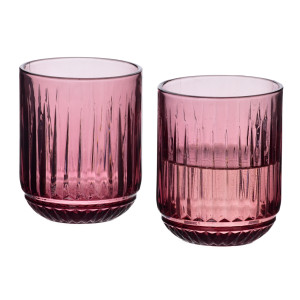 ELISE PURPLE Komplet 4 szklanek 260ml7,5x7,5x9,4 cm