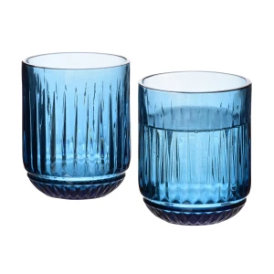 ELISE BLUE Komplet 4 szklanek 260ml7,5x7,5x9,4 cm