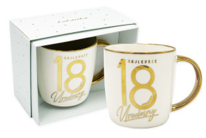 Kubek ELITE Urodziny 18 niebieskie
