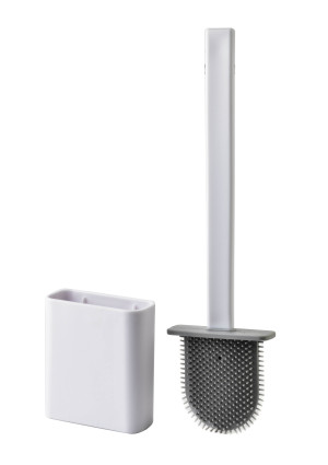 EDA SILICONE WHITE Szczotka WC biała 10x4x36 cm TPR